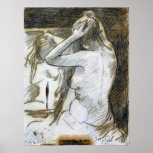 Póster Cassatt - Estudio Para Coiffure