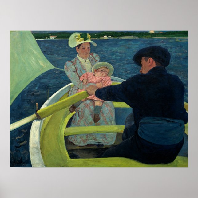 Póster Cassatt - Fiesta en barca (Frente)