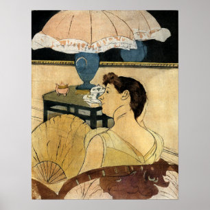 Póster Cassatt - lámpara 1891
