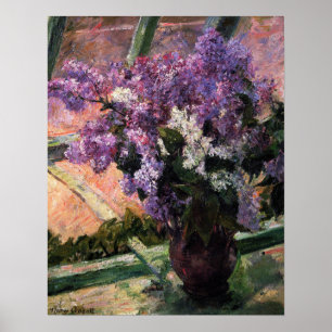 Póster Cassatt - Lilas en la ventana 1880
