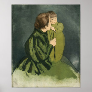 Póster Cassatt - Madre Campesina y Niño
