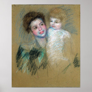 Póster Cassatt - Madre e hijo
