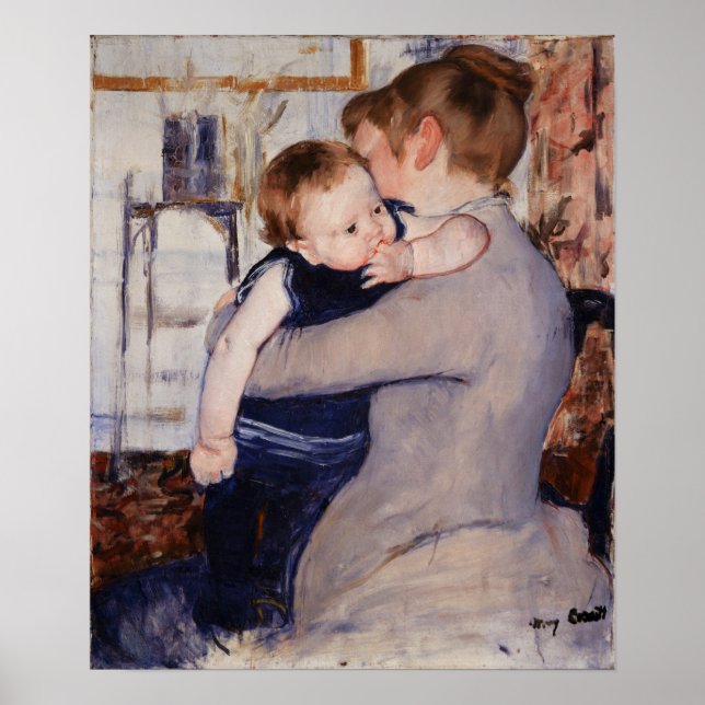 Póster Cassatt - Madre e hijo (Frente)
