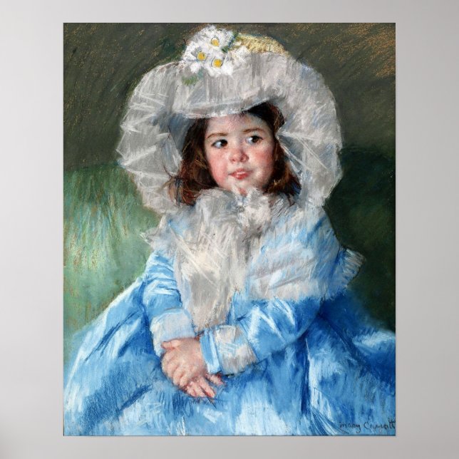 Póster Cassatt - Margot (Lefebvre) En Azul (Frente)
