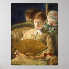 Póster Cassatt - Mujer con ventilador
