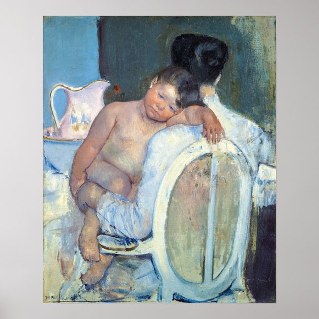 Póster Cassatt - Mujer Sentada Con Un Niño En Sus Brazos (Frente)