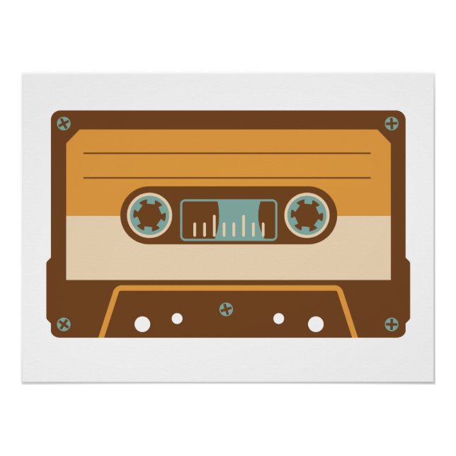 Póster Cassette de cinta mixta analógica (Anverso)