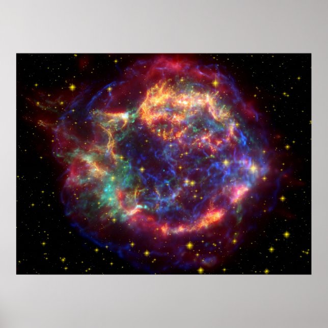 Póster Cassiopeia A supernova (Frente)