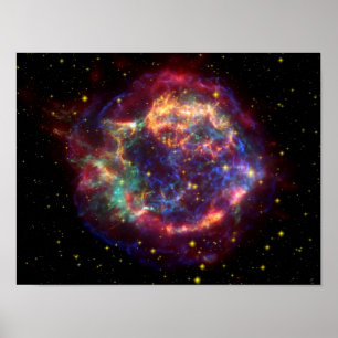 Póster Cassiopeia Galaxy Resto de Supernova