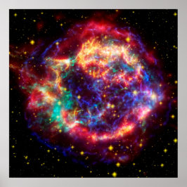 Póster Cassiopeias Supernova Bubble - belleza en el espac