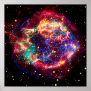 Póster Cassiopeias Supernova Bubble - belleza en el espac
