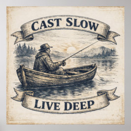 Póster Cast Slow, Live Deep