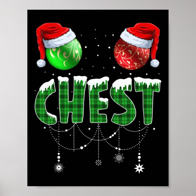 Póster Castañas de Navidad Pareja Castañas a juego de Nav (Frente)