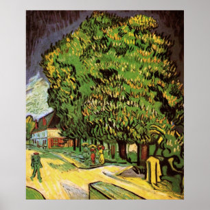 Póster Castaños en flor de Vincent van Gogh