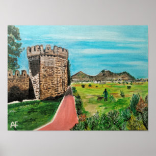 Póster Castell de Benisanó Pintura de Alfred Fox
