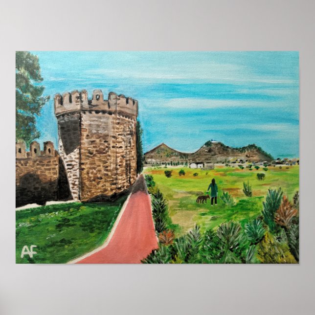 Póster Castell de Benisanó Pintura de Alfred Fox (Frente)