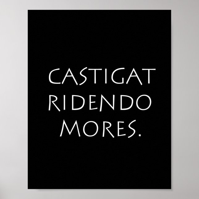 Póster Castigat ridendo mores (Frente)