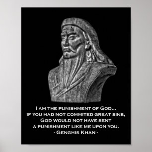 Póster Castigo De Dios - Cita De Genghis Khan