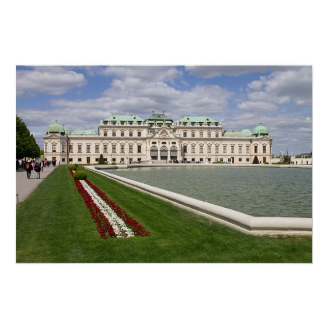 Póster Castillo Belvedere, Viena Austria (Anverso)