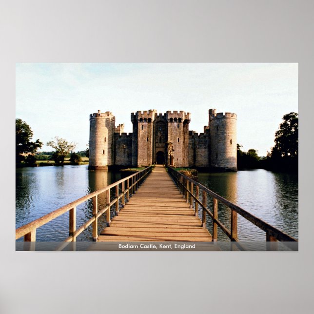 Póster Castillo Bodiam, Kent, Inglaterra (Frente)