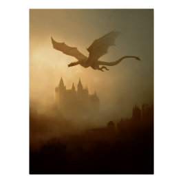 Póster Castillo Brumoso del Dragón Dorado