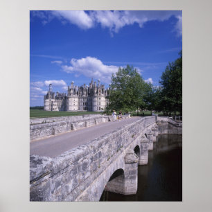 Póster Castillo Chambord, Valle del Loira, Francia