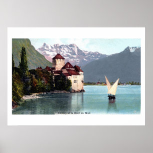 Póster Castillo Chillon de Ginebra