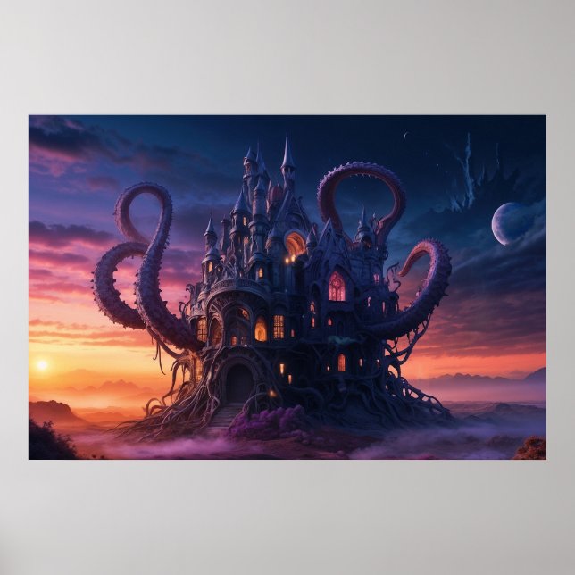 Póster Castillo cósmico del pasado de los eones (Frente)