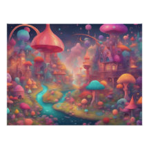 Castillo de acuarela colorida de Fantasy World
