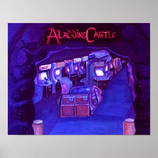 Póster Castillo de Aladdin (blacklite activo) (Frente)