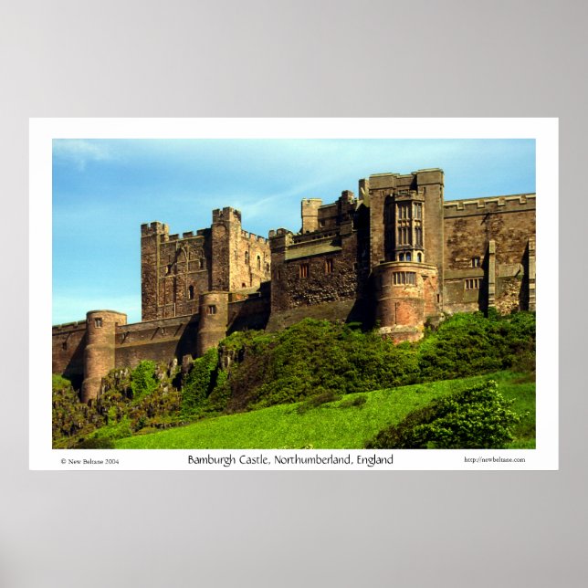 Póster Castillo de Bamburgh, Northumberland, Inglaterra. (Frente)