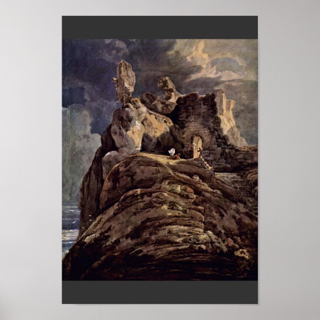 Póster Castillo De Bamburgh Northumberland Por Thomas Gir (Frente)