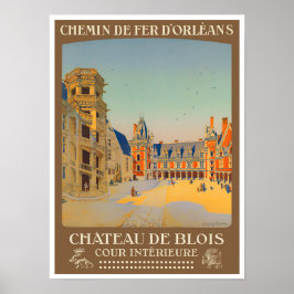 Póster Castillo de Blois Viaje de Francia