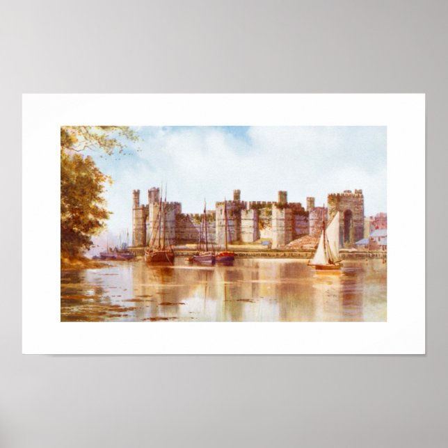 Póster Castillo de Caernarfon, Gales (Frente)