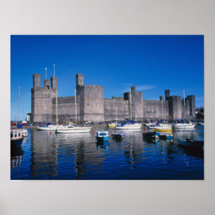 Póster Castillo de Caernarfon, Gwynedd, Gales
