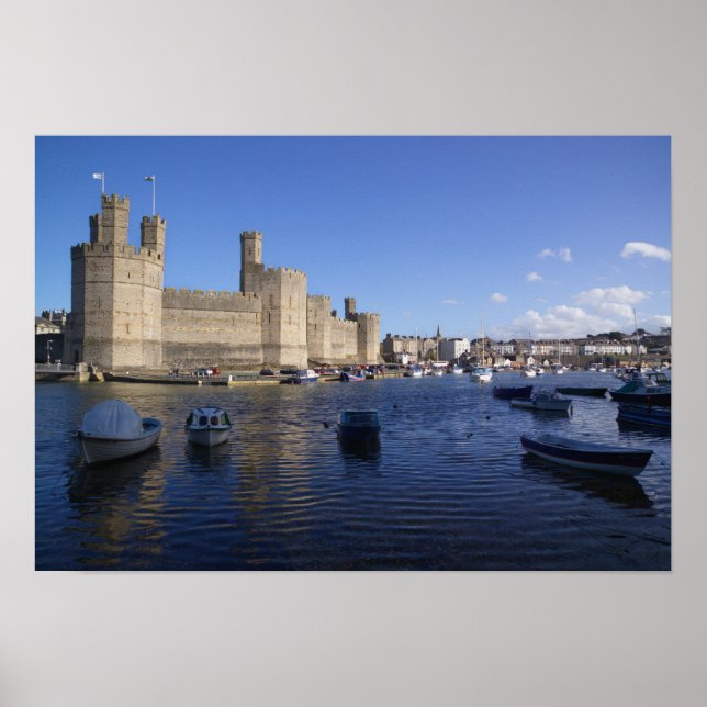 Póster Castillo de Caernarfon, Gwynedd, Gales 2 (Frente)