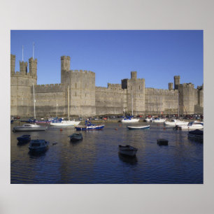 Póster Castillo de Caernarfon, Gwynedd, Gales (RF)