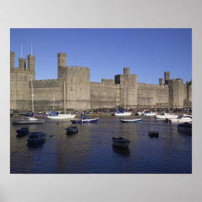 Póster Castillo de Caernarfon, Gwynedd, Gales (RF) (Frente)