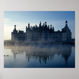 Póster Castillo de Chambord al amanecer, Loir-et-Cher, Lo