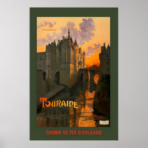 Póster Castillo de Chenonceau Castillo de la Turena Franc