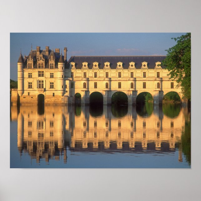 Póster Castillo de Chenonceau, río Cher, Loir-et-Cher, (Frente)