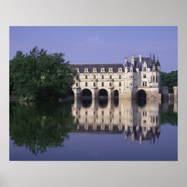 Póster Castillo de Chenonceau, Valle del Loira, (Frente)