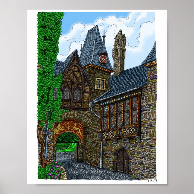 Póster Castillo de Cochem (Frente)