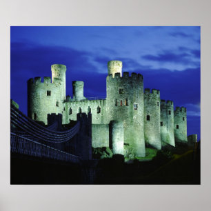 Póster Castillo de Conwy, Gwynedd, Gales