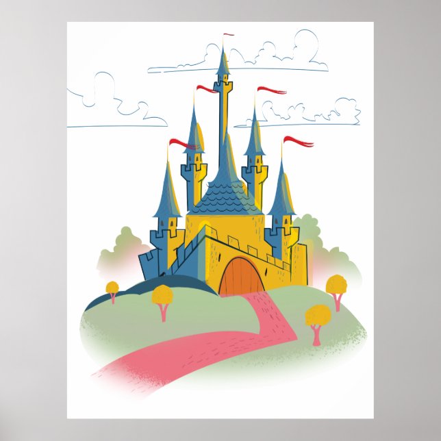 Póster Castillo de cuento de hadas (Frente)