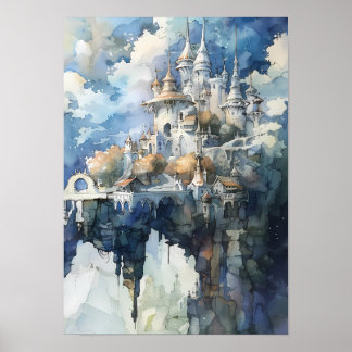 Póster Castillo de Cuento de Hadas Caprichoso en el Acant