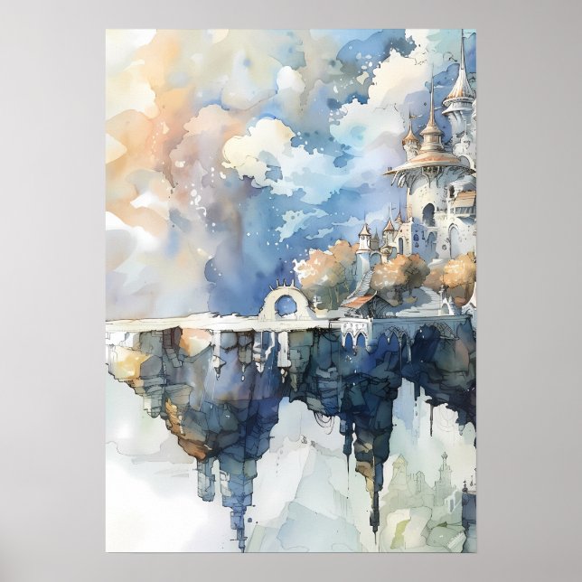 Póster Castillo de Cuento de Hadas Caprichoso en el Acant (Frente)