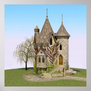 Póster Castillo de Cuento de Hadas Regalo Perfecto de Cum