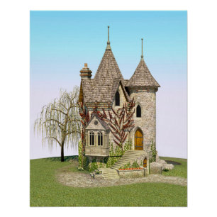 Póster Castillo de Cuento de Hadas Regalo Perfecto de Cum