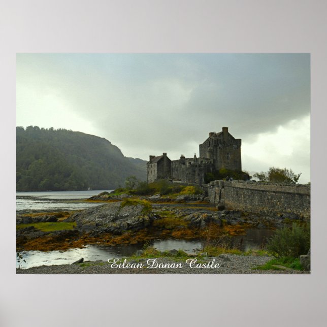 Póster Castillo de Donan Eilean en vacaciones en Escocia (Frente)